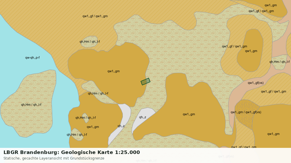 Statische Kartenansicht: LBGR Brandenburg: Geologische Karte 1:25.000