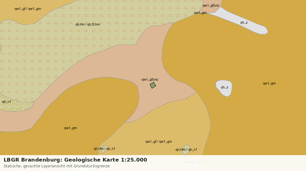Statische Kartenansicht: LBGR Brandenburg: Geologische Karte 1:25.000