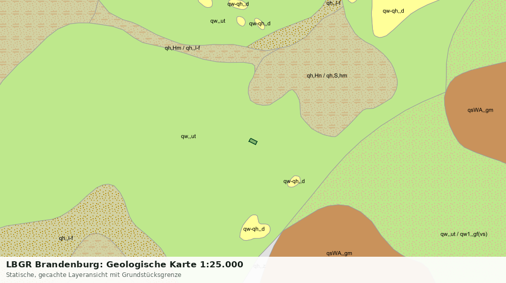 Statische Kartenansicht: LBGR Brandenburg: Geologische Karte 1:25.000