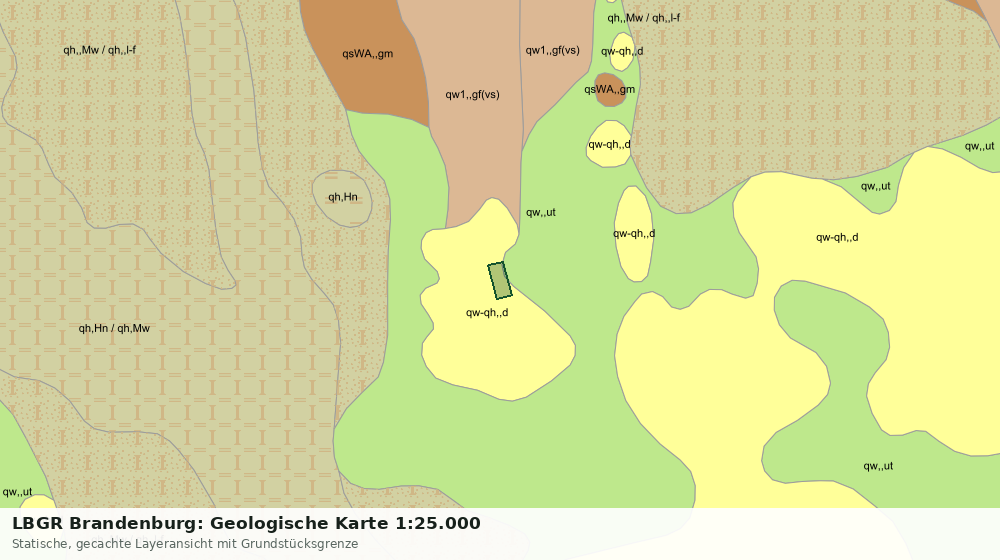 Statische Kartenansicht: LBGR Brandenburg: Geologische Karte 1:25.000