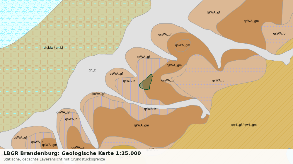 Statische Kartenansicht: LBGR Brandenburg: Geologische Karte 1:25.000