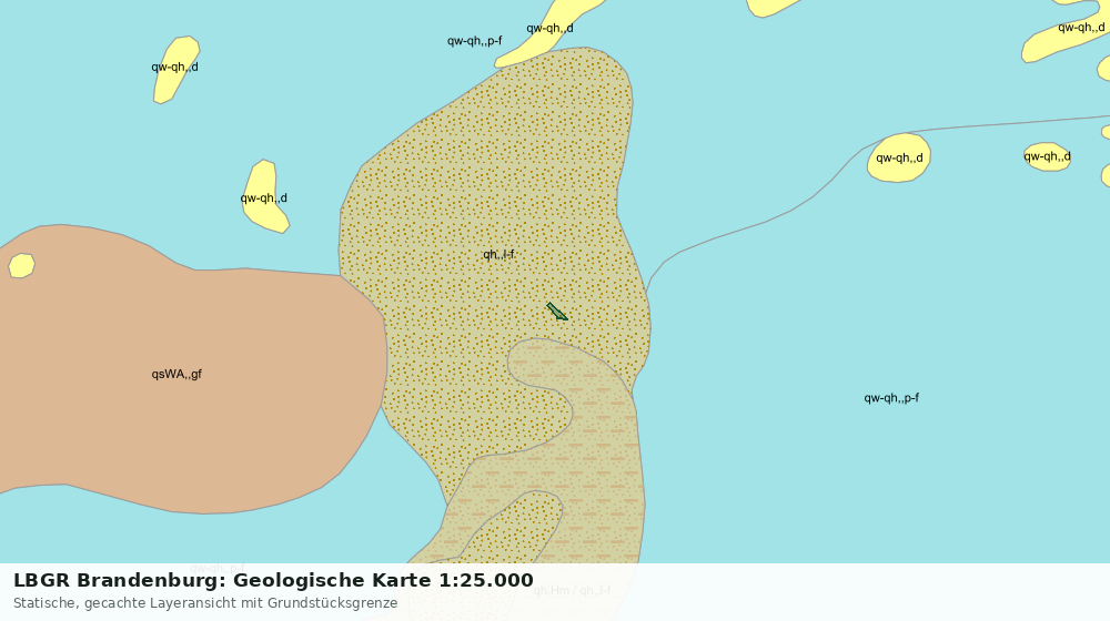 Statische Kartenansicht: LBGR Brandenburg: Geologische Karte 1:25.000