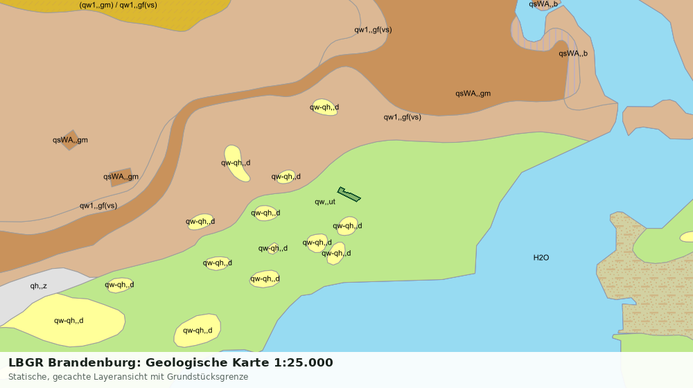 Statische Kartenansicht: LBGR Brandenburg: Geologische Karte 1:25.000