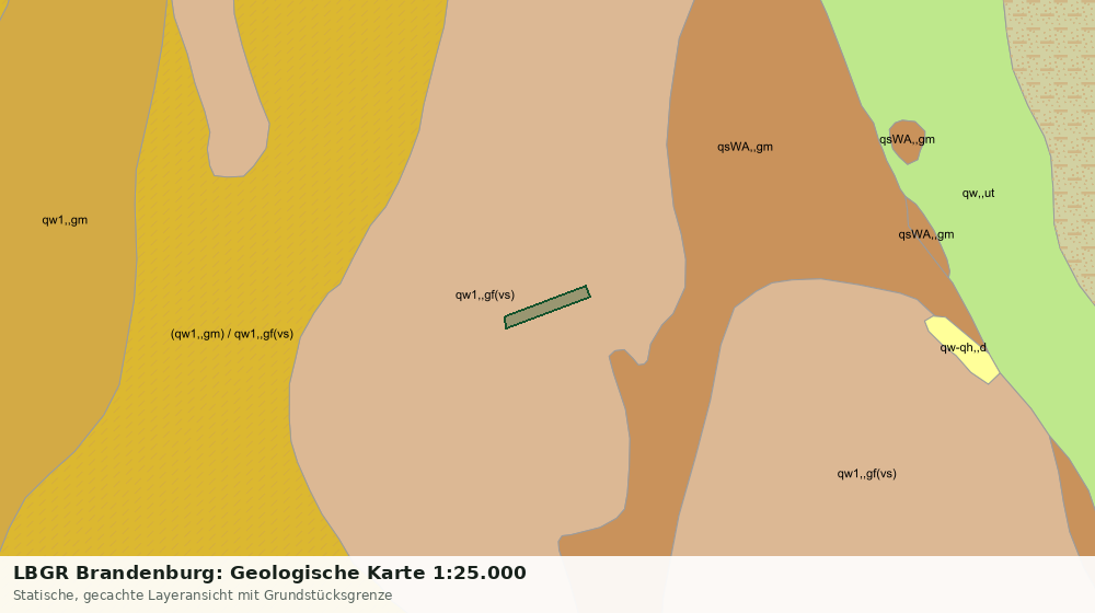 Statische Kartenansicht: LBGR Brandenburg: Geologische Karte 1:25.000