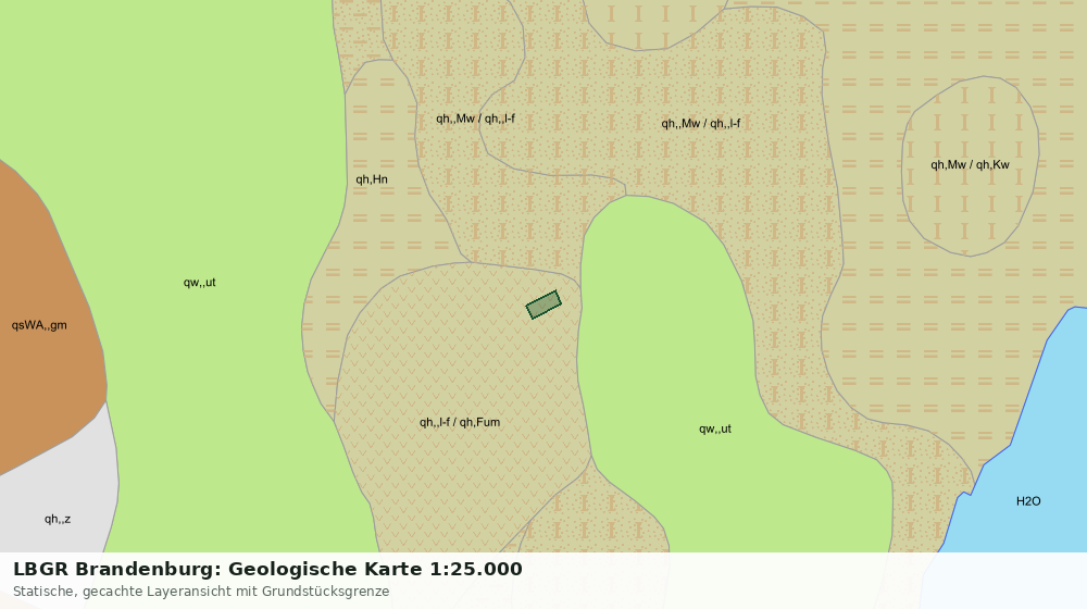 Statische Kartenansicht: LBGR Brandenburg: Geologische Karte 1:25.000