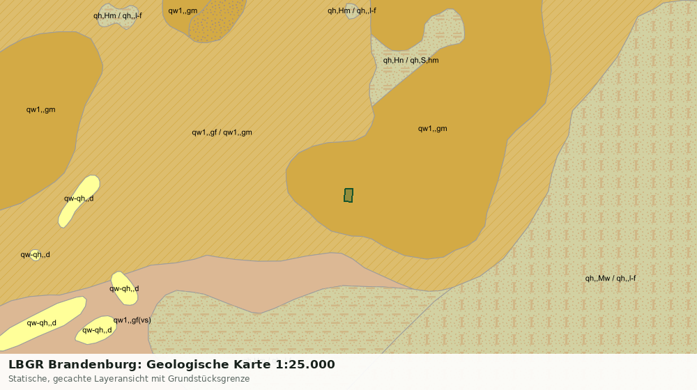 Statische Kartenansicht: LBGR Brandenburg: Geologische Karte 1:25.000