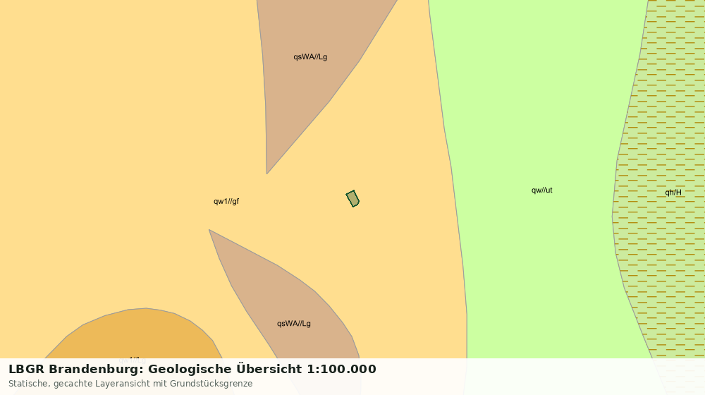 Statische Kartenansicht: LBGR Brandenburg: Geologische Übersicht 1:100.000