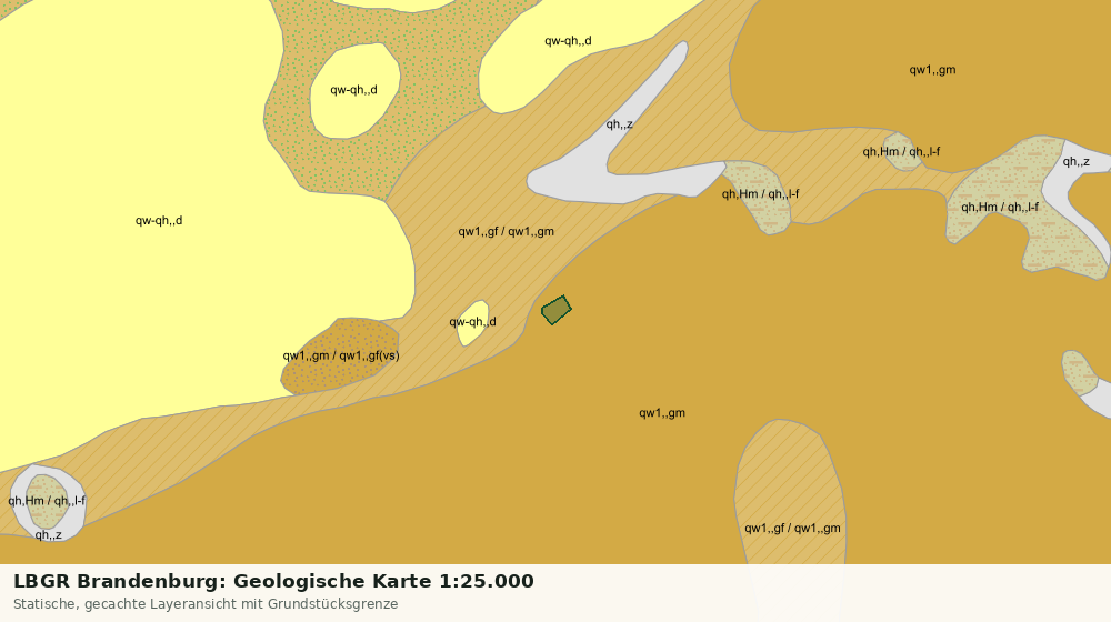Statische Kartenansicht: LBGR Brandenburg: Geologische Karte 1:25.000