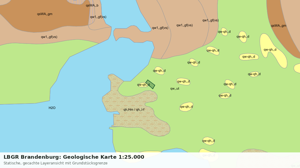 Statische Kartenansicht: LBGR Brandenburg: Geologische Karte 1:25.000