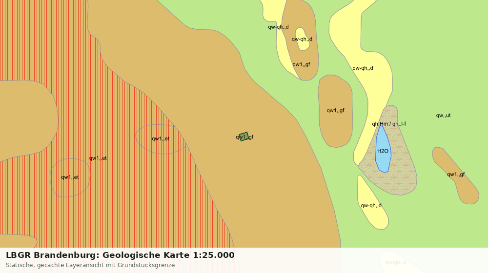 Statische Kartenansicht: LBGR Brandenburg: Geologische Karte 1:25.000