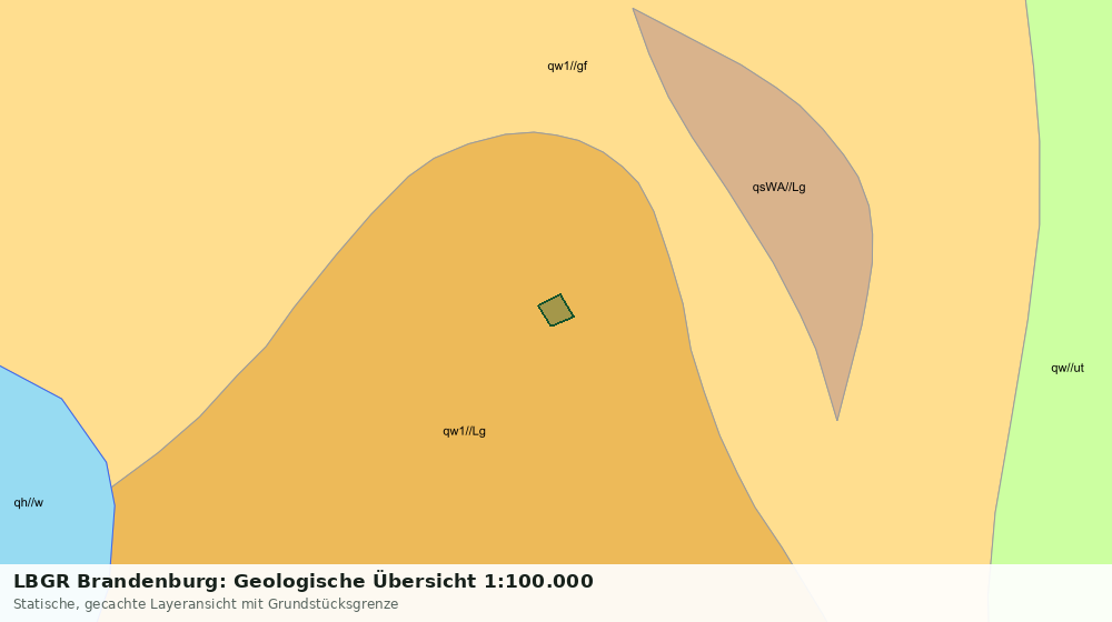 Statische Kartenansicht: LBGR Brandenburg: Geologische Übersicht 1:100.000