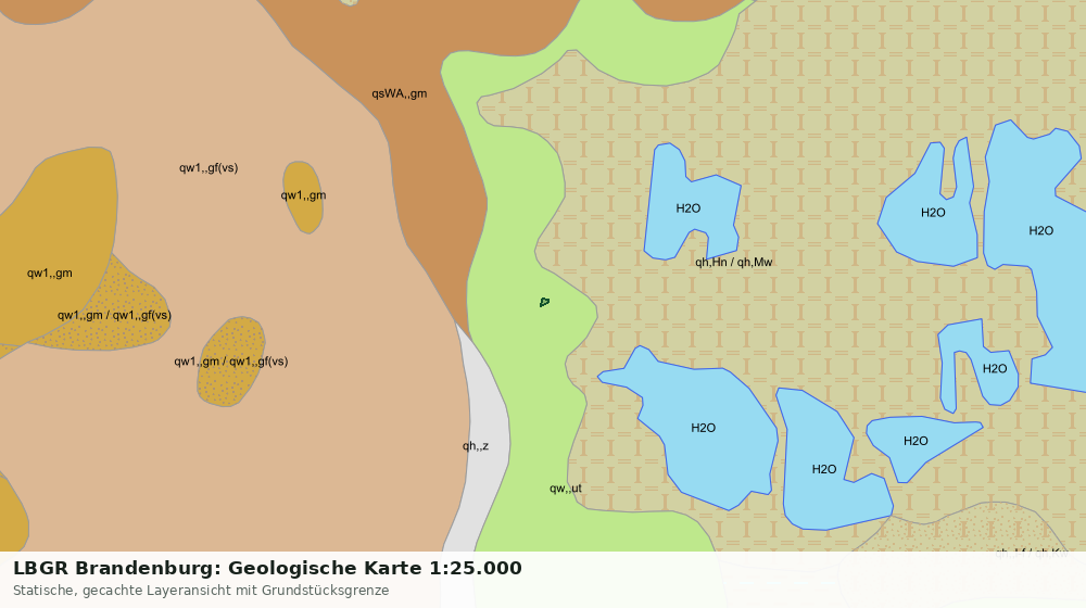 Statische Kartenansicht: LBGR Brandenburg: Geologische Karte 1:25.000