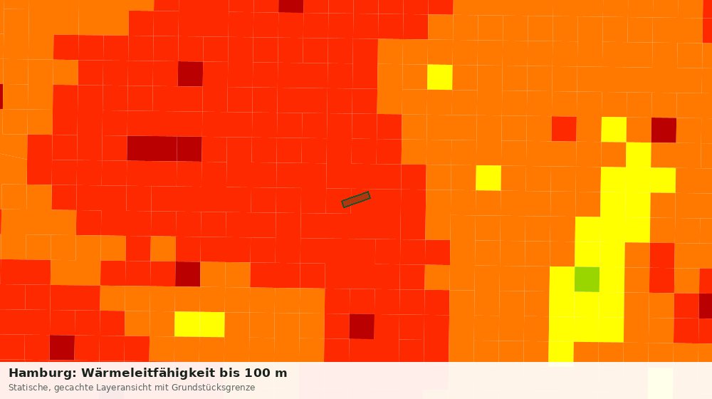 Statische Kartenansicht: Hamburg: Wärmeleitfähigkeit bis 100 m