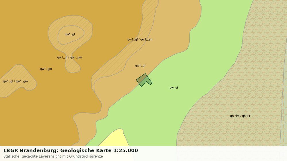 Statische Kartenansicht: LBGR Brandenburg: Geologische Karte 1:25.000