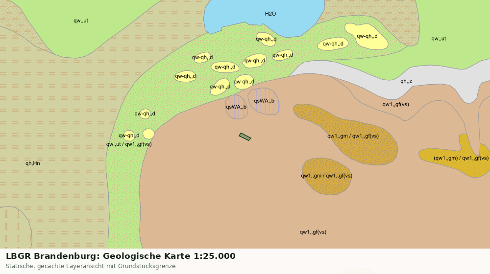 Statische Kartenansicht: LBGR Brandenburg: Geologische Karte 1:25.000