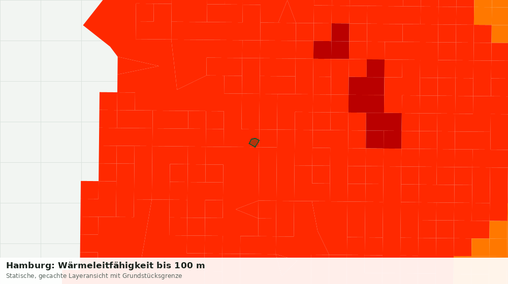 Statische Kartenansicht: Hamburg: Wärmeleitfähigkeit bis 100 m