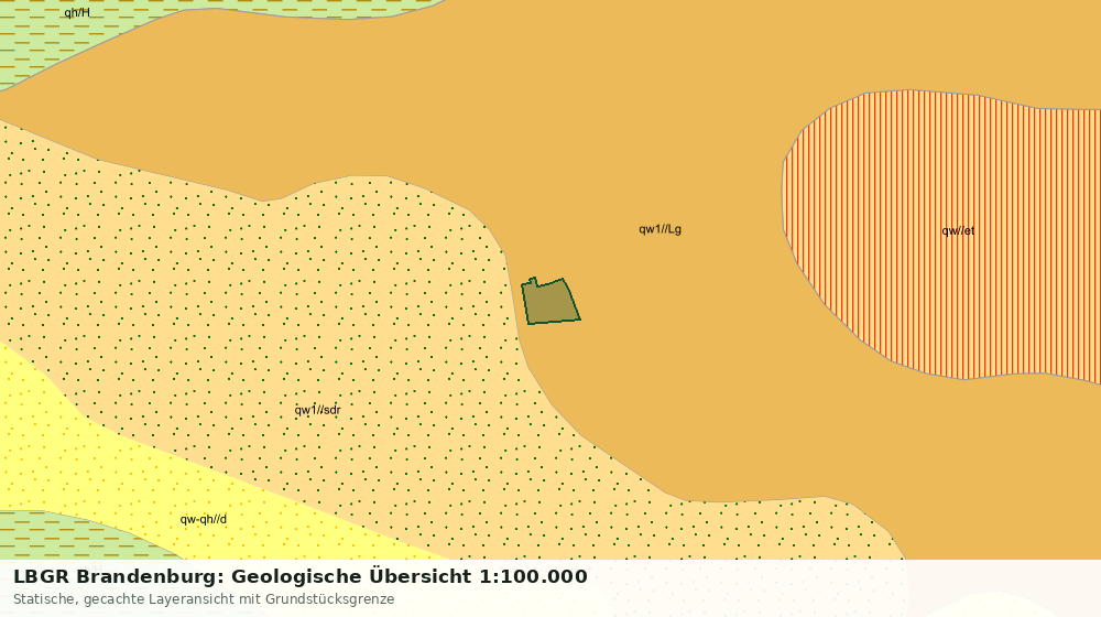 Statische Kartenansicht: LBGR Brandenburg: Geologische Übersicht 1:100.000