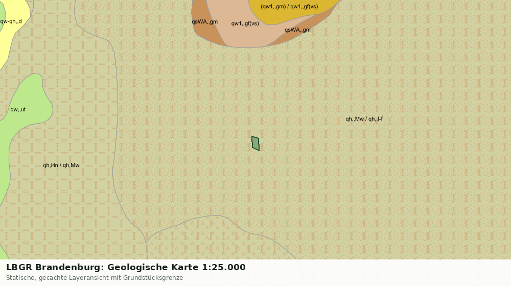 Statische Kartenansicht: LBGR Brandenburg: Geologische Karte 1:25.000