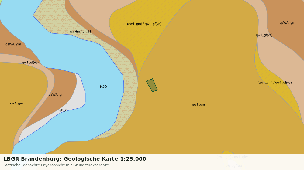 Statische Kartenansicht: LBGR Brandenburg: Geologische Karte 1:25.000