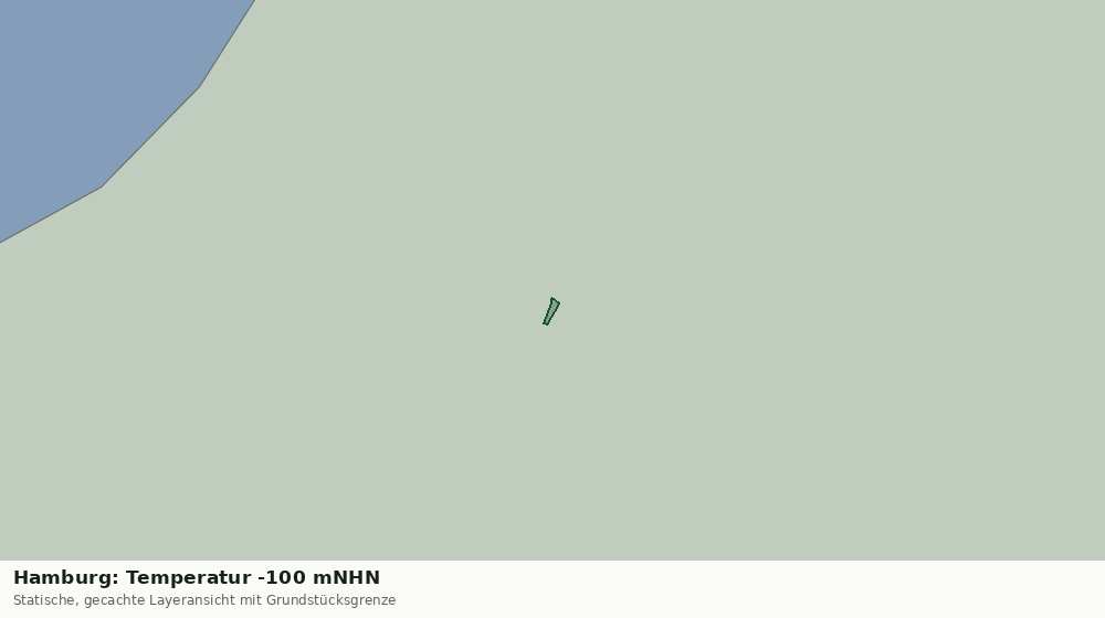 Statische Kartenansicht: Hamburg: Temperatur -100 mNHN