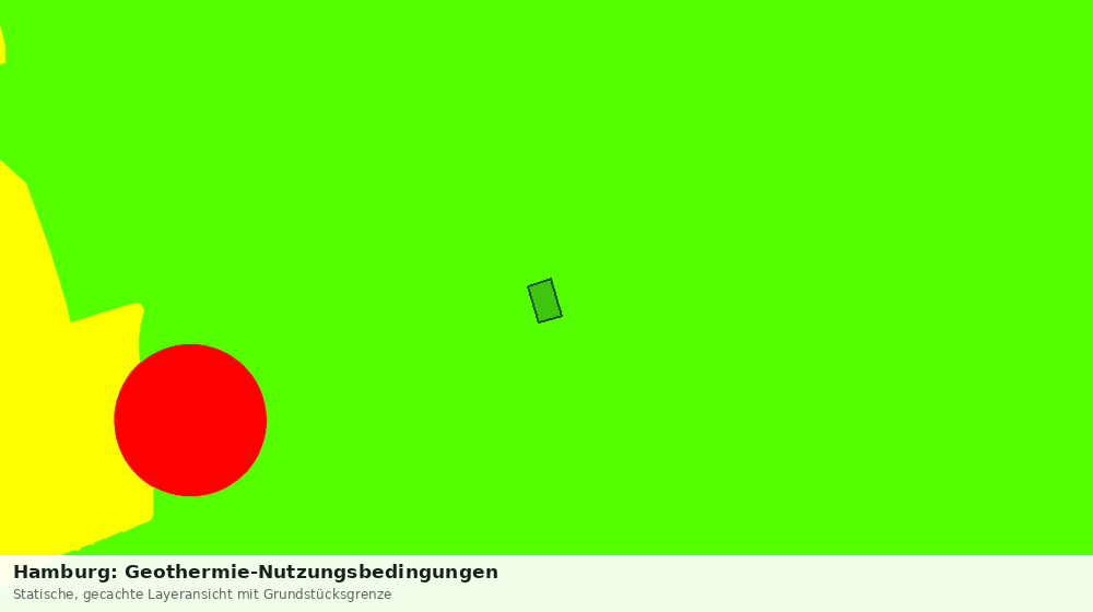 Statische Kartenansicht: Hamburg: Geothermie-Nutzungsbedingungen
