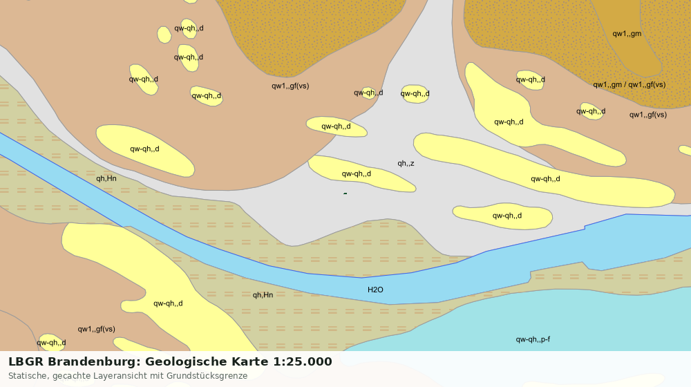 Statische Kartenansicht: LBGR Brandenburg: Geologische Karte 1:25.000