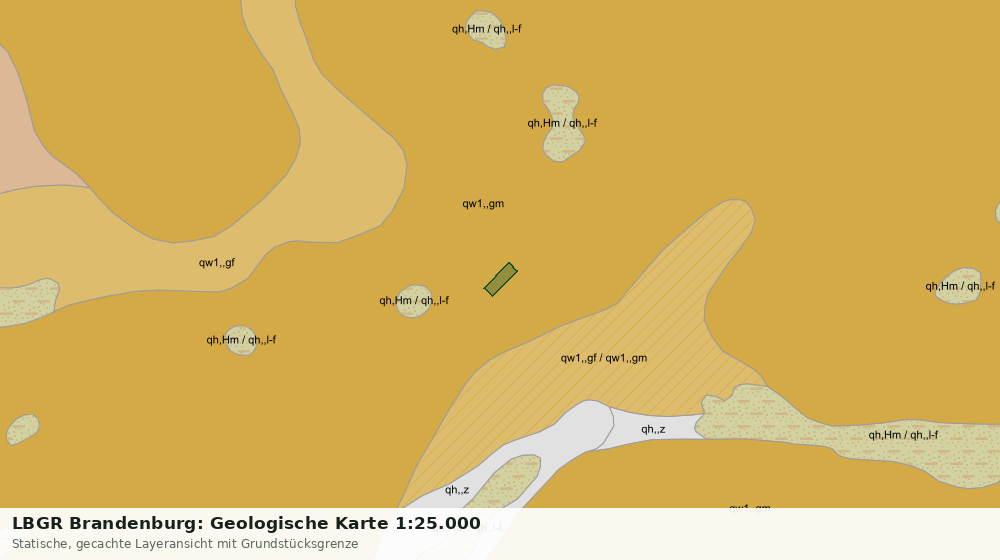 Statische Kartenansicht: LBGR Brandenburg: Geologische Karte 1:25.000