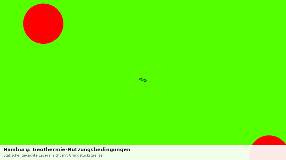 Statische Kartenansicht: Hamburg: Geothermie-Nutzungsbedingungen