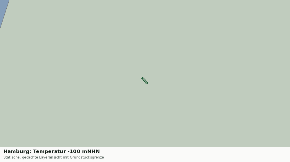 Statische Kartenansicht: Hamburg: Temperatur -100 mNHN