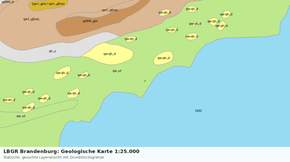 Statische Kartenansicht: LBGR Brandenburg: Geologische Karte 1:25.000
