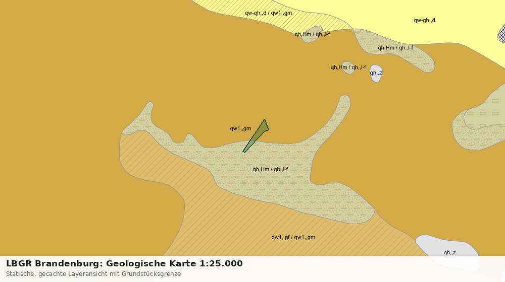 Statische Kartenansicht: LBGR Brandenburg: Geologische Karte 1:25.000