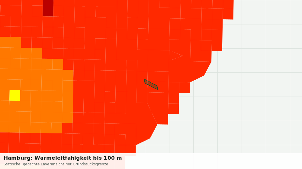 Statische Kartenansicht: Hamburg: Wärmeleitfähigkeit bis 100 m