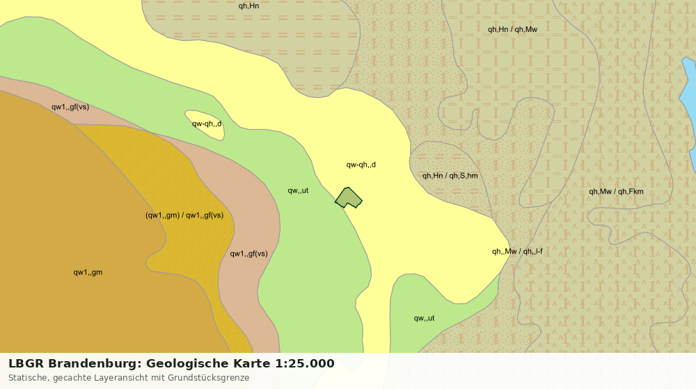 Statische Kartenansicht: LBGR Brandenburg: Geologische Karte 1:25.000