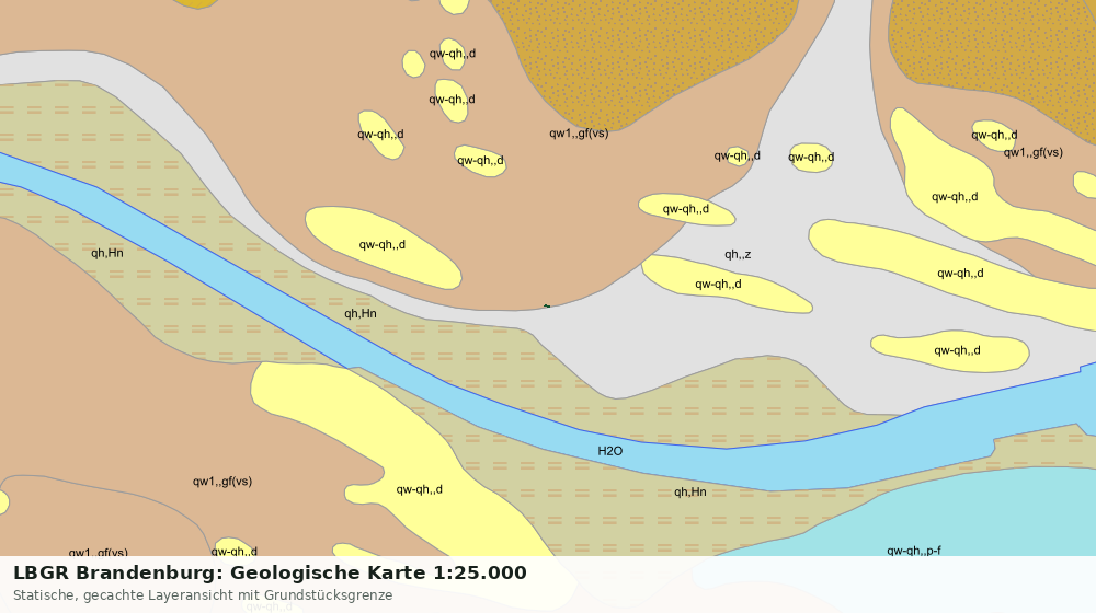 Statische Kartenansicht: LBGR Brandenburg: Geologische Karte 1:25.000