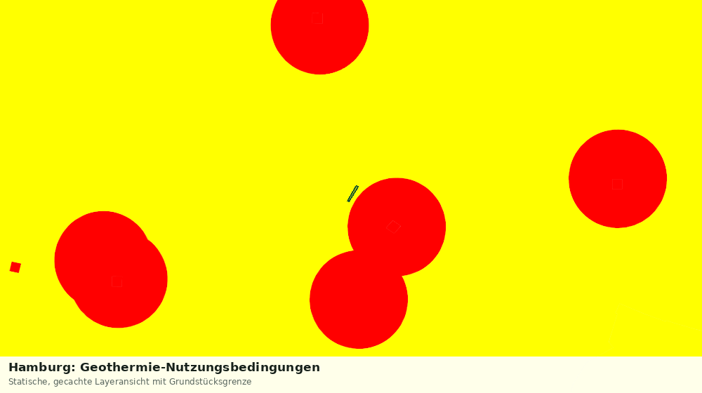 Statische Kartenansicht: Hamburg: Geothermie-Nutzungsbedingungen