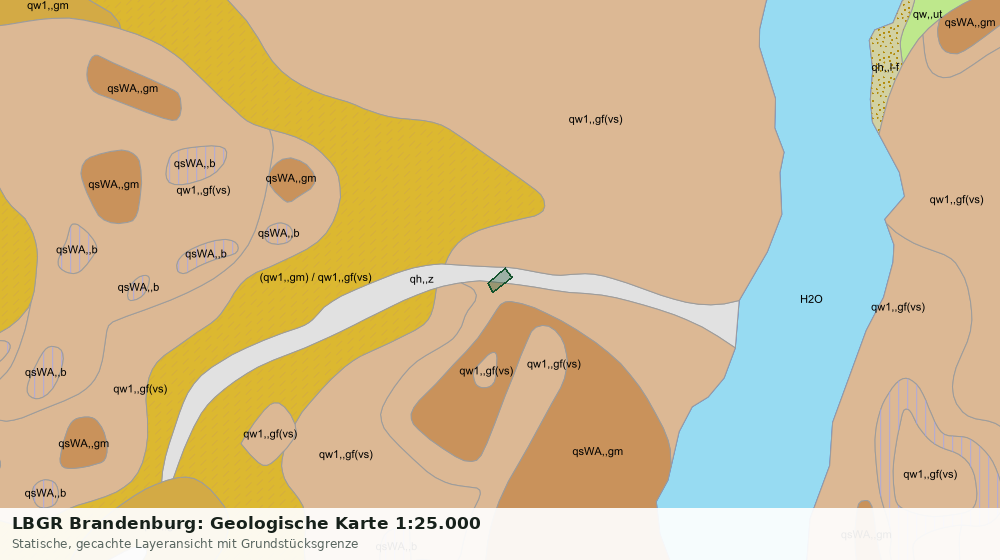 Statische Kartenansicht: LBGR Brandenburg: Geologische Karte 1:25.000