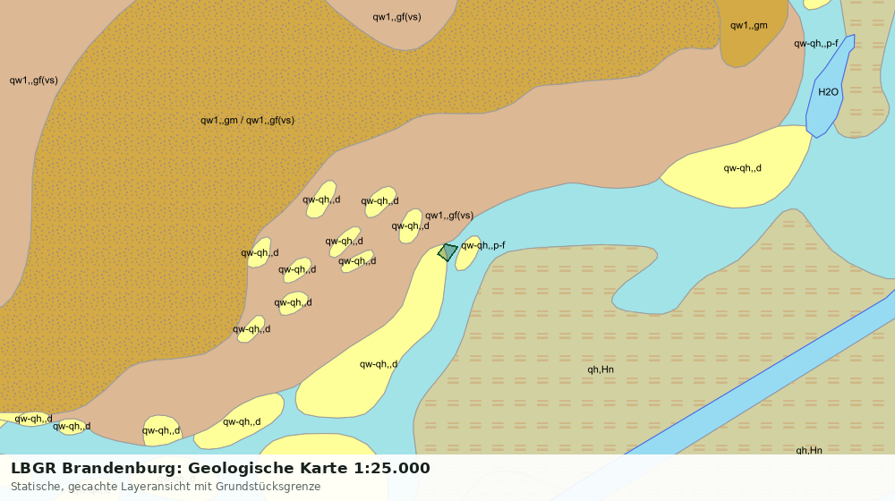 Statische Kartenansicht: LBGR Brandenburg: Geologische Karte 1:25.000