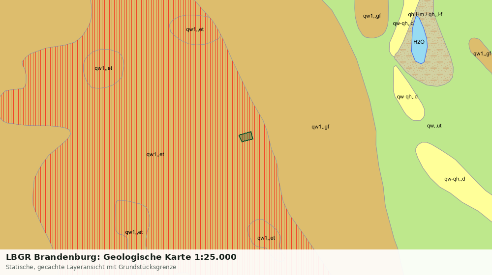 Statische Kartenansicht: LBGR Brandenburg: Geologische Karte 1:25.000