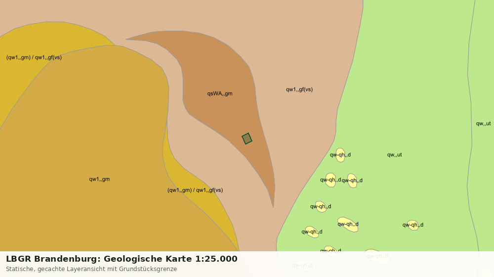 Statische Kartenansicht: LBGR Brandenburg: Geologische Karte 1:25.000