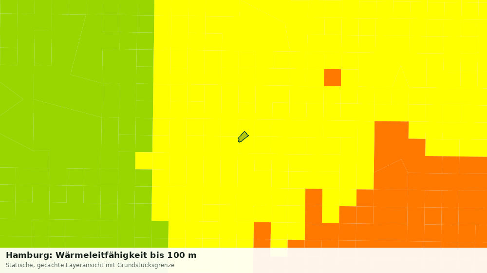Statische Kartenansicht: Hamburg: Wärmeleitfähigkeit bis 100 m