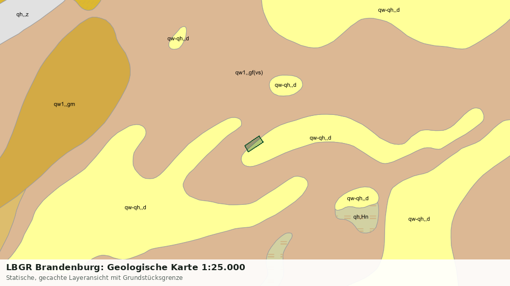 Statische Kartenansicht: LBGR Brandenburg: Geologische Karte 1:25.000