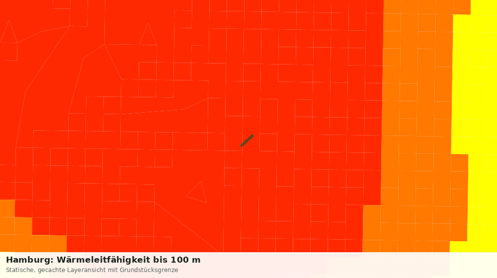 Statische Kartenansicht: Hamburg: Wärmeleitfähigkeit bis 100 m