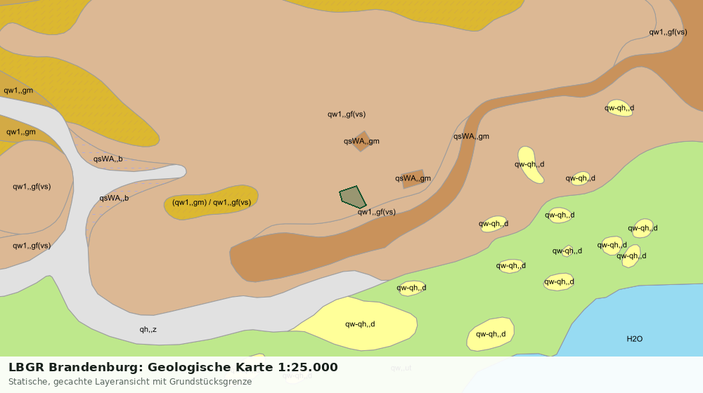 Statische Kartenansicht: LBGR Brandenburg: Geologische Karte 1:25.000