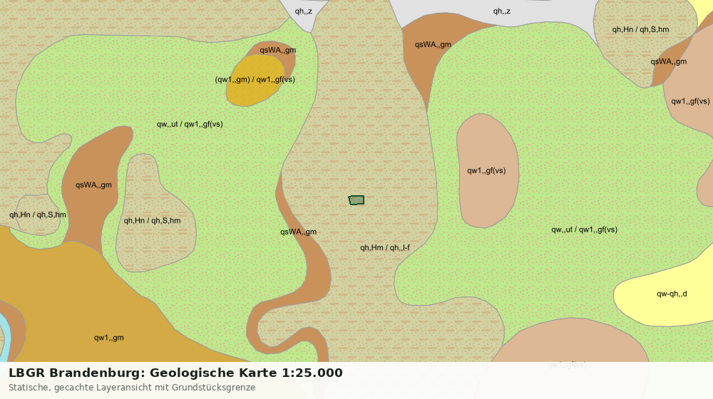 Statische Kartenansicht: LBGR Brandenburg: Geologische Karte 1:25.000