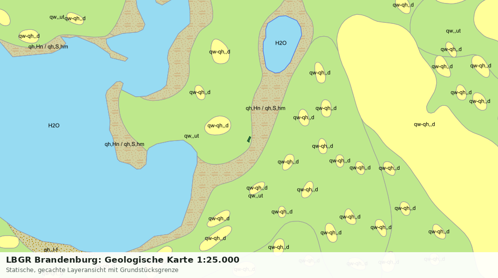Statische Kartenansicht: LBGR Brandenburg: Geologische Karte 1:25.000