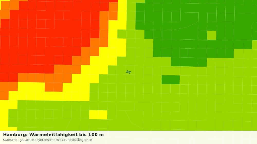 Statische Kartenansicht: Hamburg: Wärmeleitfähigkeit bis 100 m