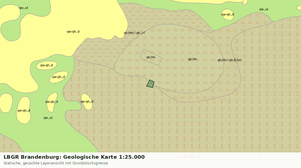 Statische Kartenansicht: LBGR Brandenburg: Geologische Karte 1:25.000