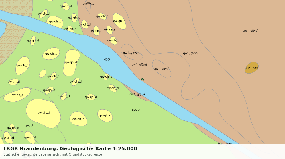 Statische Kartenansicht: LBGR Brandenburg: Geologische Karte 1:25.000