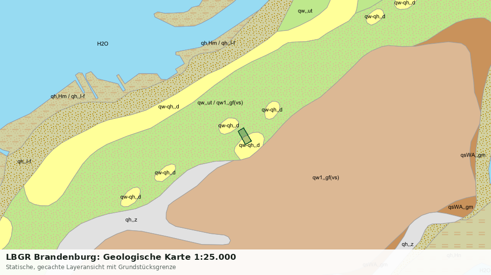 Statische Kartenansicht: LBGR Brandenburg: Geologische Karte 1:25.000