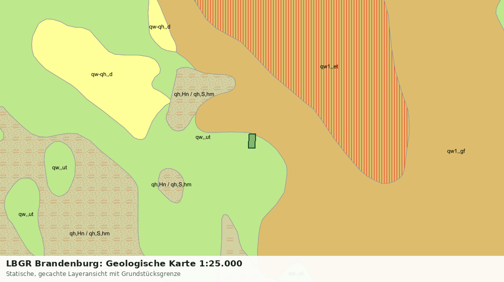 Statische Kartenansicht: LBGR Brandenburg: Geologische Karte 1:25.000